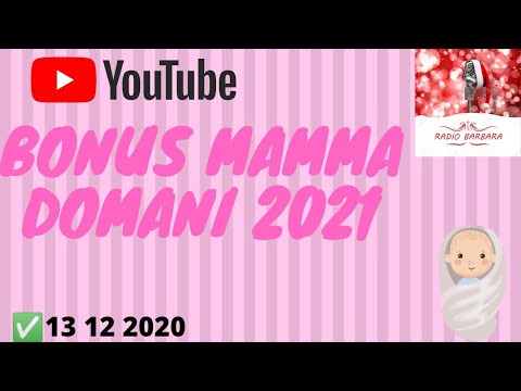 BONUS MAMMA DOMANI 2021