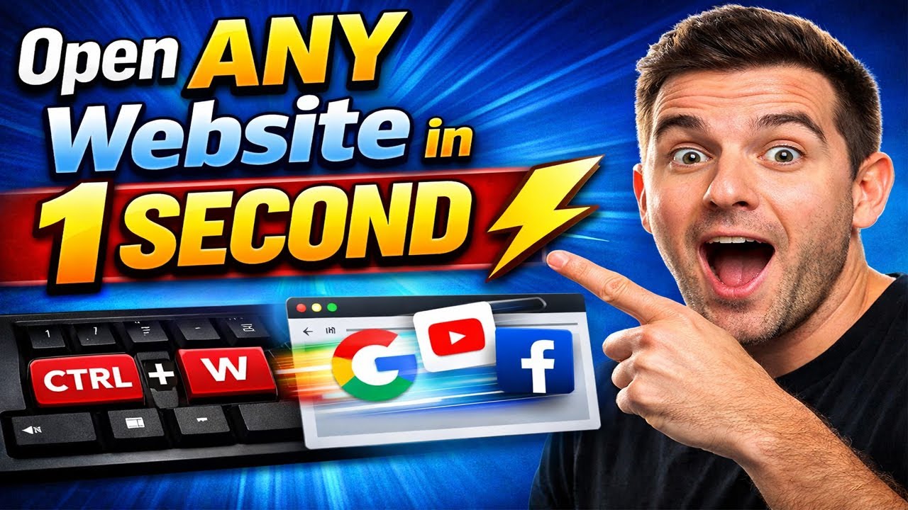 How to Open Any Websites Using Keyboard Shortcuts (Super Fast!)