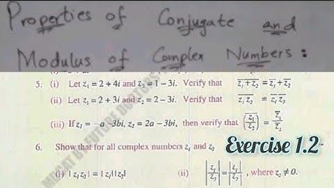 Exercise 1.2 Ques 5, 6 (all parts) | Complex Numbers | Mathematics Part I | FBISE | KPK Board