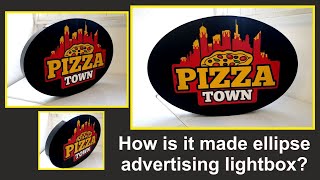 How is it made advertising lightbox Light box ellipse led Producer www.shopskylineads.pl