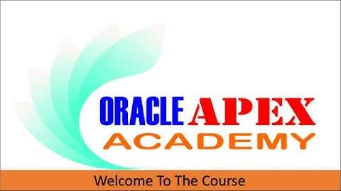 Course Introduction of Oracle Application Express