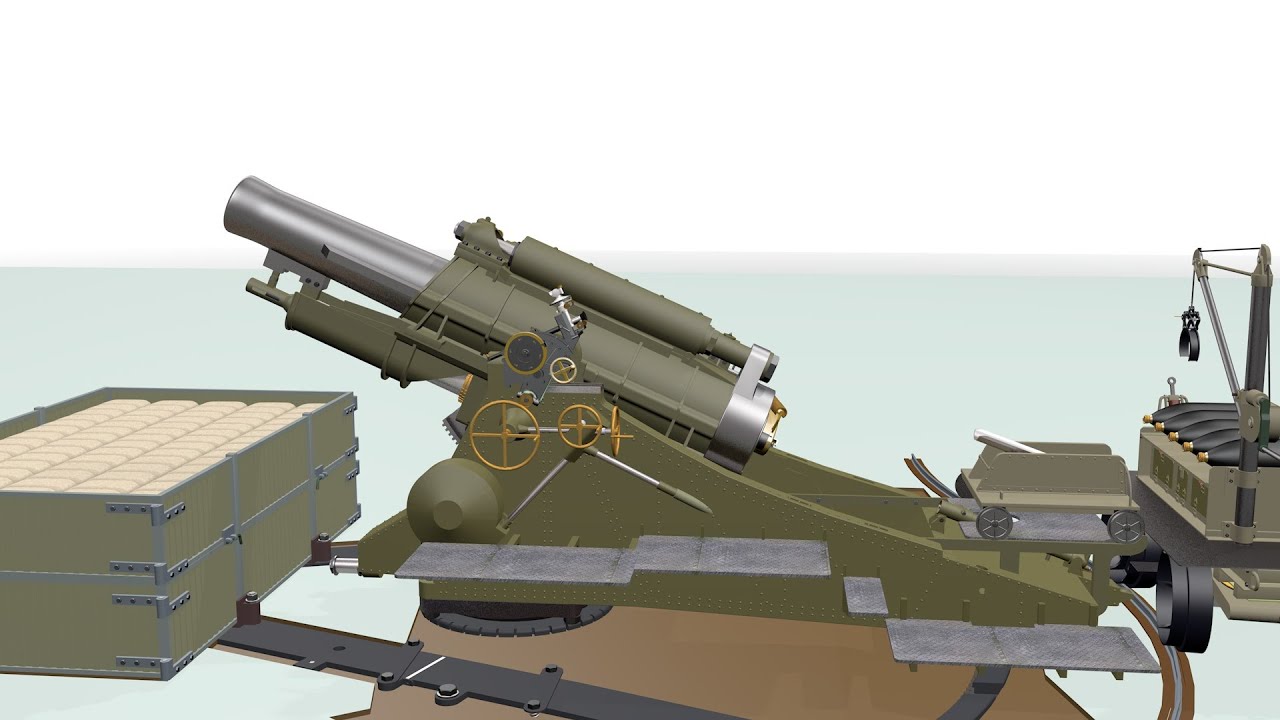 12-inch Siege Howitzer 1916, Part 2 Technical Notes - YouTube