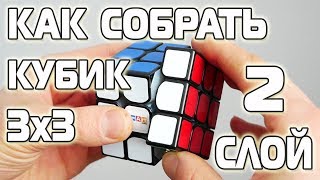 Как собрать кубик 3х3 | Простая и понятная обучалка | 2-ой СЛОЙ