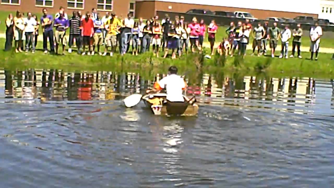 Team Ody's Cardboard Boat - YouTube