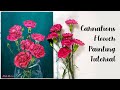 How to Paint Carnations in REAL TIME (Acrylic Painting Tutorial)