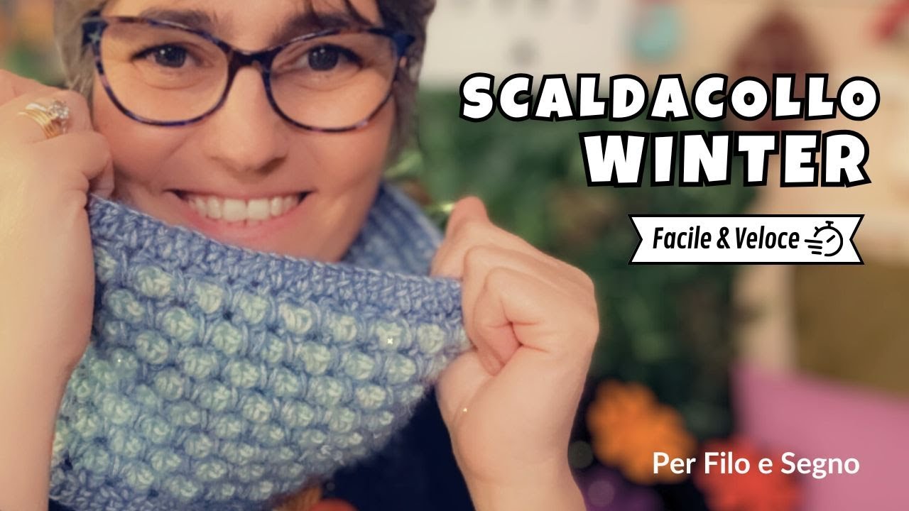 Scaldacollo Winter all'uncinetto super facile e veloce ❄️