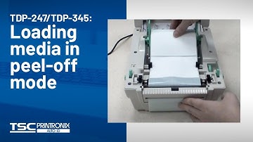 TSC TDP-247/TDP-345: Loading the media in peel-off mode