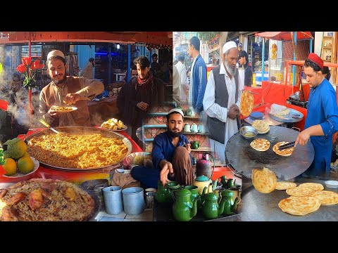 Breakfast in Jalalabad Afghanistan Mukhabirato Chowk | Liver fry | Siri Paye | Street food Nashta