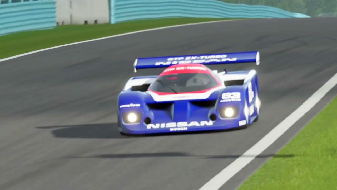 Watkins Glen (not a) fast lap with 1985 Nissan GTP ZX Turbo - YouTube