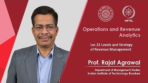 Lecture 22 - Levels and Strategy of Revenue Management