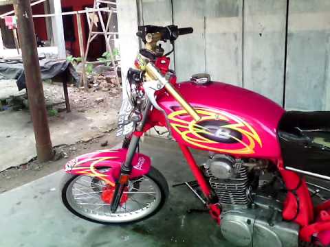  Modifikasi HONDA CB 100 SIMPLE Modif stang Jepit Cat 