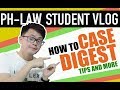 HOW TO CASE DIGEST | LAW SCHOOL PHILIPPINES | Jeremiah Alaban