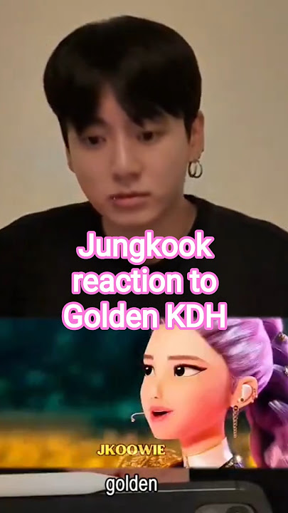 Jungkook reaction to Kpop Demon Hunters Golden #jungkook #kpopdemonhunters #shorts #bts #army #fyp