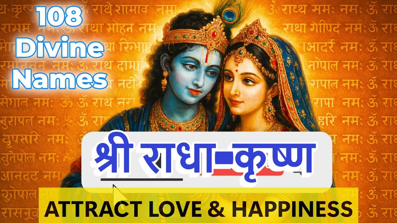 Listen Daily 🌸 108 Names of Radha Krishna | Pure Bhakti, Peace & Positivity