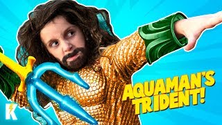 Aquaman Trident  Superhero Gear Test & Movie Toys Review for Kids! K-City