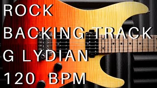 Rock Guitar Backing Track | G Lydian (120bpm)