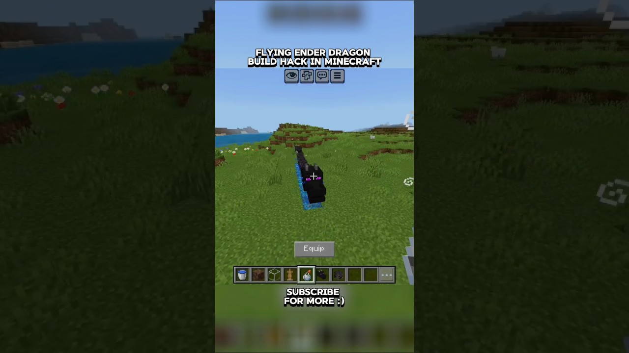 🐉 Magical Flying Ender Dragon Build Hack in Minecraft Bedrock! | Fantasy Mega Build ✨ 