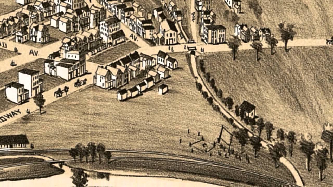 Pitcairn Pennsylvania 1901 Panoramic Bird's Eye View Map 7280 YouTube