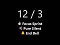 15 Minute Silent Pomodoro - Sprint Timer (12/3, No Ticking, 1 Cycle) | Mono Chrono