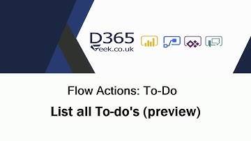 Flow Actions: Microsoft To Do - List All To Do