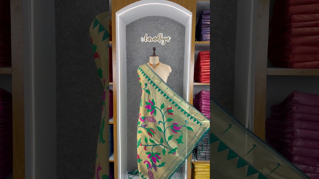 Paithani Soft Silk Lotus Jaal Dupatta