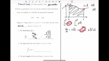 Calculus with Parametric Equations Part 1