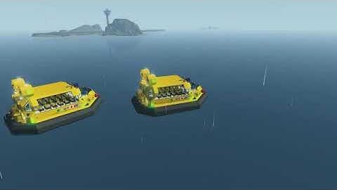 Prototype Hovercraft mk4 Goldtooth Dongle Remote Control test (Stormworks)