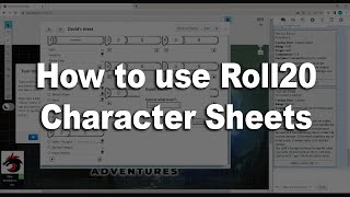 How to use Roll20 Character Sheets