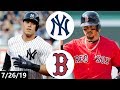 New York Yankees vs Boston Red Sox Highlights | July 26, 2019 (2019 MLB Season)