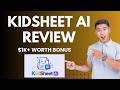 KidSheet AI Review | Quick DEMO, $1K+ Worth Premium Bonus