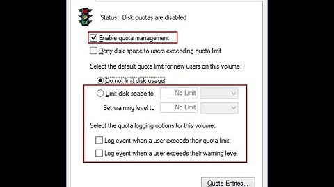 Set quota disk for users on Windows 10 or Server 2012 R2