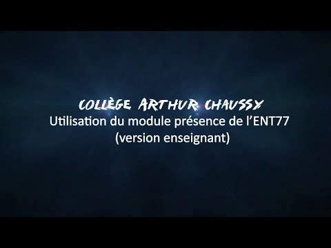 Utiliser le module Présence de l'ENT 77 (Enseignant)