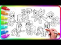 Coloring Pages MY LITTLE PONY. How to color My Little Pony. Easy and Simple Drawing Tutorial Art