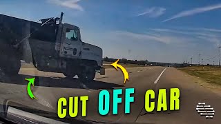 Truck Cut off a Car While Turning