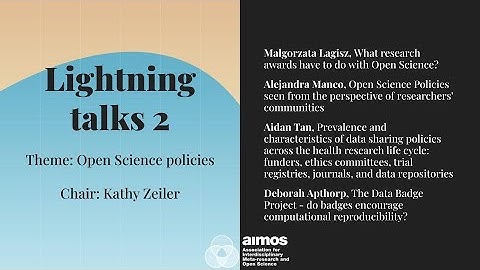 AIMOS2022 Lightning Talks 2 - Open Science Policies