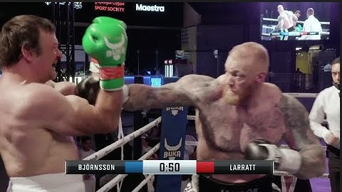 (FULL FIGHT) 'THE MOUNTAIN' THOR BJORNSSON v DEVON 'NO LIMITS' LARRATT / *STRONGMAN v ARM-WRESTLER*