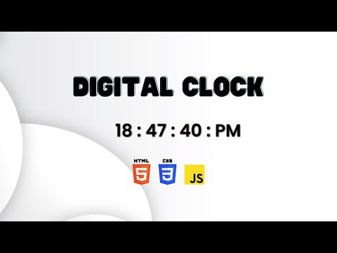 How To Create Digital Clock Using HTML, CSS  And JavaScript | Simple Javascript Project