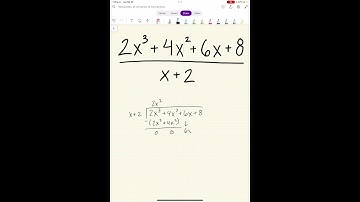 Divide 2x^3+4x^2+6x+8 by x+2. #maths#algebra#polynomials#longdivision#division#polynomialdivision