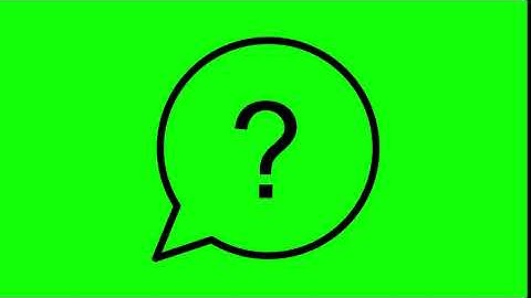 Animated Question Icon on Green Screen With Pop-up Sound