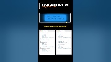 NEON LIGHT BUTTON ANIMATION using html css #coding #programming
