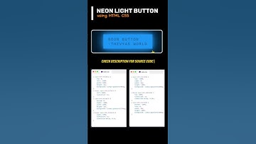 NEON LIGHT BUTTON ANIMATION using html css #coding #programming