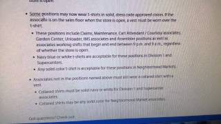 Walmart Dress code update