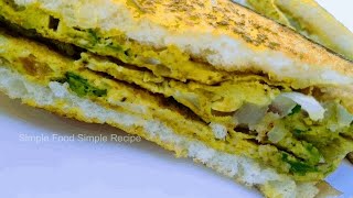 Bread Omelette Recipe/How to make Bread Omelette/Egg Sandwich #BreadOmelette #SimpleFoodSimpleRecipe