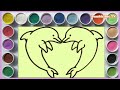 Draw painting cute dolphin sand paintingt tranh c heo tri timlearn colorsbumble bee tv