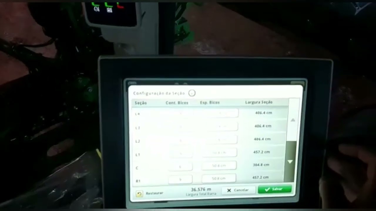 ajuste de espaçamento da barra do pv M4040