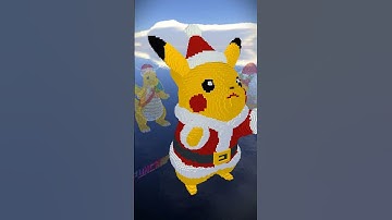 Christmas Pikachu in Minecraft
