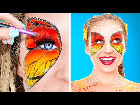 TRANSFORMASI MAKE-UP HUGGY WUGGY || SFX Menghapus Make-up! Trik Make-up TikTok Viral oleh 123 GO!