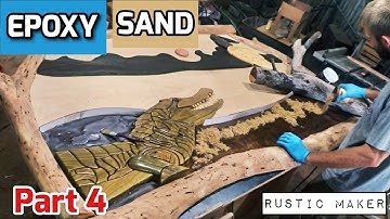 Wood Art Intarsia Part 4   Epoxy Resin and Sand
