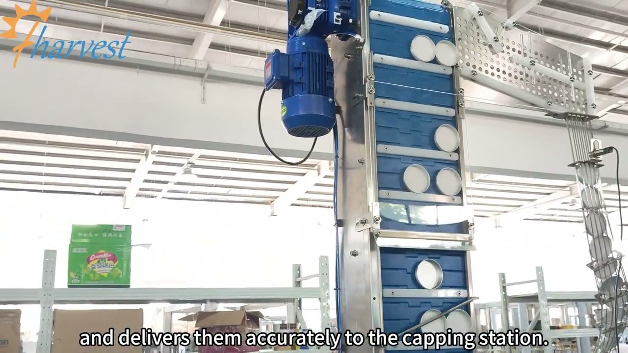 Fully automatic four-wheel screw capping machine with cap lifting machine, cosmetic capper machine