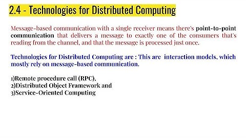 #Technologies for distributed computing-II